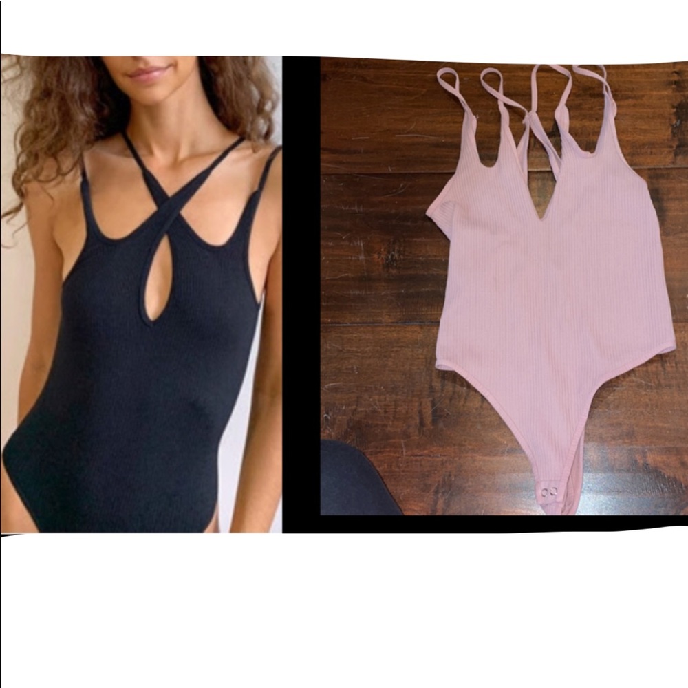 Free People Infinity Seamless Convertible Bodysuit Dusty Rose Pink